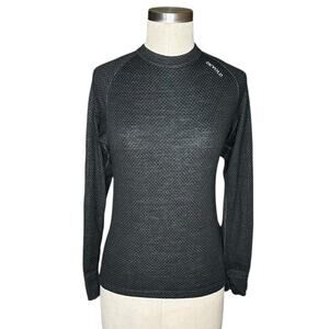 DEVOLD Black Dotted Lightweight Long Sleeve Merino Wool Baselayer Women's Small